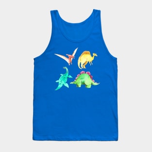 Dinosaur Watercolor Hand Drawn Tank Top